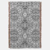 Couverture Motif moderne géométrique abstrait noir et blanc (devant Vertical)