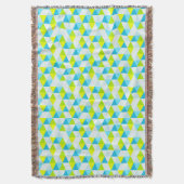 Couverture Motif moderne géométrique de triangles vertes et (devant Vertical)