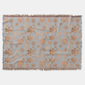 Couverture Motif moderne gris et cuivre flocon de neige Noël (Devant)