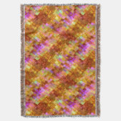 Couverture Motif Mosaïque Iridé Or (devant Vertical)