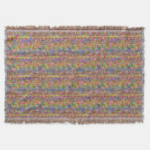 Couverture motif multicolore de symboles de paix (Devant)