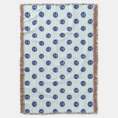 Couverture Motif nautique d'Ancres de bleu marine de Chevron (devant Vertical)