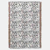 Couverture Motif noir de courses et de points de brosse (devant Vertical)