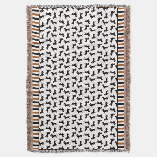 Couverture Motif noir et bronzage d'amusement de teckels de (devant Vertical)