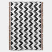 Couverture Motif noir, gris, blanc moderne de Chevron de (devant Vertical)