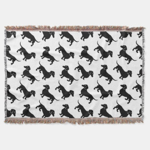 Couverture Motif noir mignon de teckel
