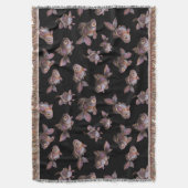 Couverture Motif noir sans couture avec poisson (devant Vertical)