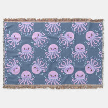 Motif Océan de Méduses Souriantes pour Décoration