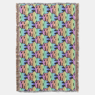 Couverture motif ogée de fierté arc-en-ciel lettrage manuel