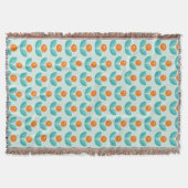 Couverture Motif orange géométrique de style scandinave (Devant)