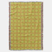 Couverture Motif oriental rouge jaune ottoman turc Tulip (devant Vertical)
