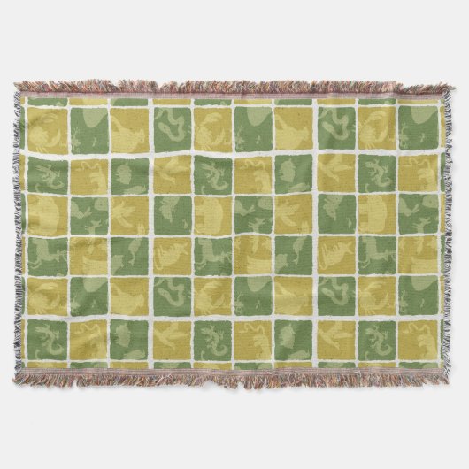 Couverture motif orienté de zoo (Devant)