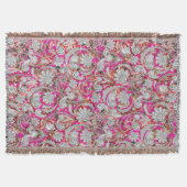 Couverture Motif paisley blanc rose (Devant)