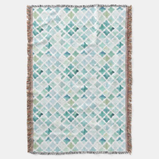 Couverture Motif peint à la main de turquoise (devant Vertical)