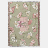 Couverture Motif Peony tiré à la main (devant Vertical)