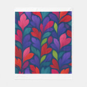 Couverture motif pétales multicolores – Style flor (Devant)