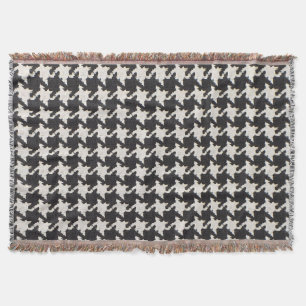 Couverture Motif Pied-de-Poule Noir Blanc