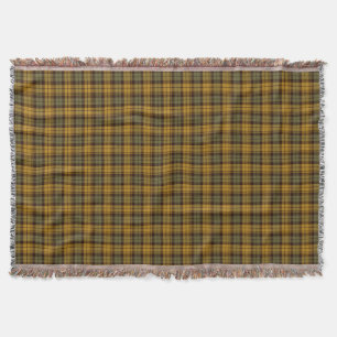 Couverture Motif Plaid rustique vert et or