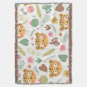 Couverture Motif Plante de Leopard Head Tropical (devant Vertical)