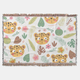 Couverture Motif Plante de Leopard Head Tropical
