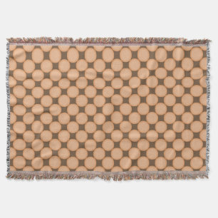 Couverture Motif Pointe Rose Peach Tan Stylé