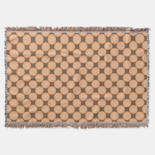 Couverture Motif Pointe Rose Peach Tan Stylé (Devant)