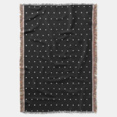 Couverture Motif Pois minuscule noir et blanc Preppy (devant Vertical)