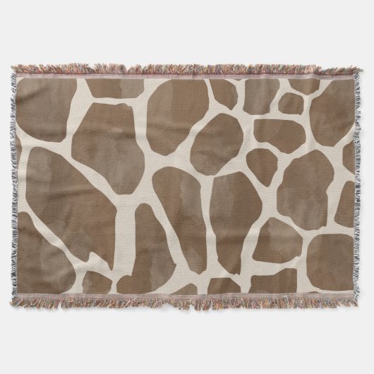 Couverture Motif Poster de animal de Giraffe d'aquarelle (Devant)
