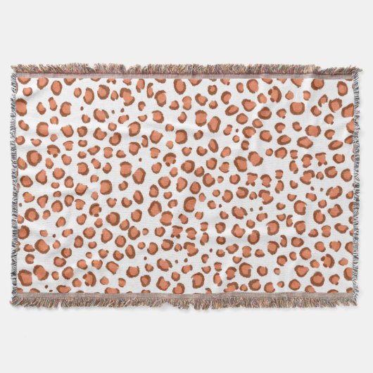 Couverture Motif Poster de animal moderne Red Snow Leopard (Devant)