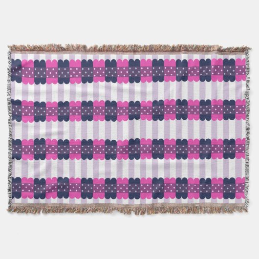 Couverture Motif pourpre et rose mignon Girly (Devant)