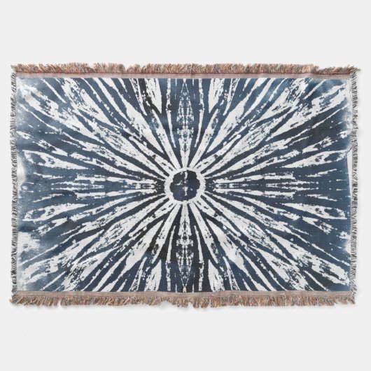 Couverture Motif radial Indigo Ink (Devant)