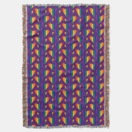 Couverture Motif Rainbow Hearts (devant Vertical)