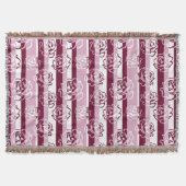 Couverture Motif rayé avec des roses (Devant)