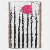 Couverture Motif rayé Cactus rose (devant Vertical)