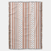 Couverture Motif rayé marron avec étoiles (devant Vertical)