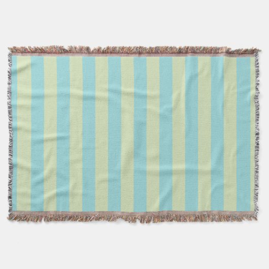 Couverture Motif rayé pastel doux - Citron Crème & Bernicle (Devant)