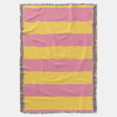 Couverture Motif rayé vertical rose et jaune vibrant (devant Vertical)
