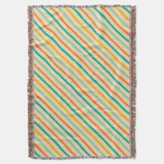 Couverture motif rétro à rayures (devant Vertical)