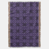Couverture Motif Rétro de Couleur Violet Foncé (devant Vertical)