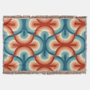 Couverture Motif Retro Summer Rainbow Stripes