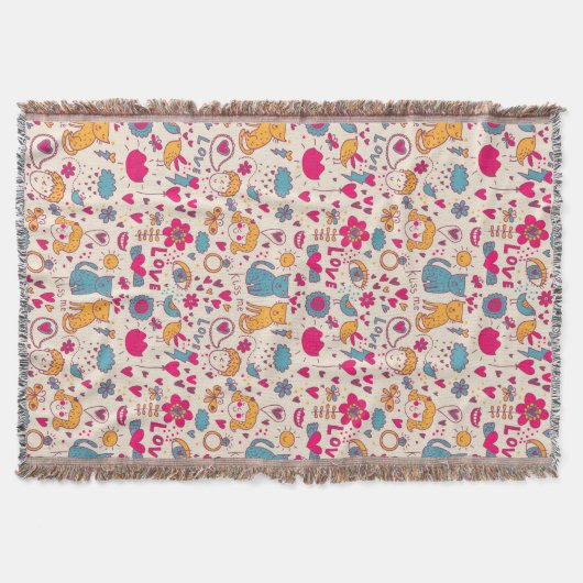 Couverture Motif romantique coloré (Devant)