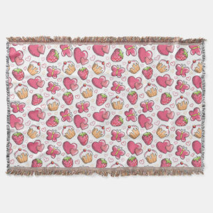 Couverture motif romantique de nourriture
