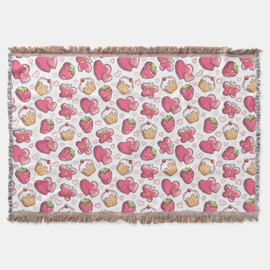 Couverture motif romantique de nourriture (Devant)