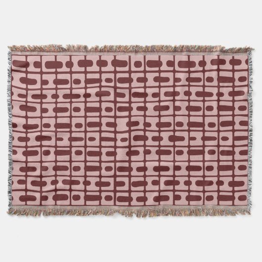 Couverture Motif rose bordeaux Abstrait simple (Devant)