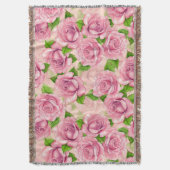 Couverture Motif rose d'aquarelle rose (devant Vertical)