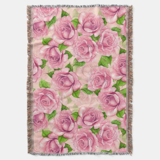 Couverture Motif rose d'aquarelle rose (devant Vertical)