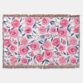 Couverture Motif Rose d'aquarelle rose (Devant)