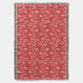 Couverture motif rose en rouge (devant Vertical)
