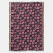Couverture Motif rose et blanc Dahlia (devant Vertical)