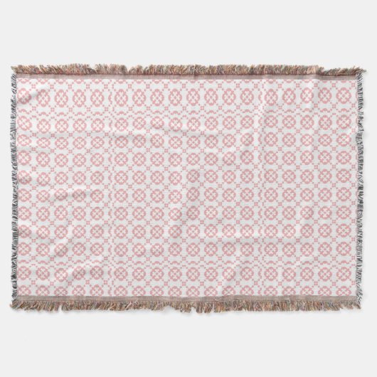 Couverture Motif Rose et Blanc Mignon Amusant (Devant)